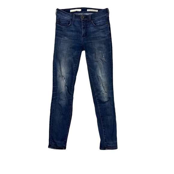 Pilcro Women's High-Rise Skinny Jeans Size 26 Blue Distressed Stretch Denim - Picture 1 of 5